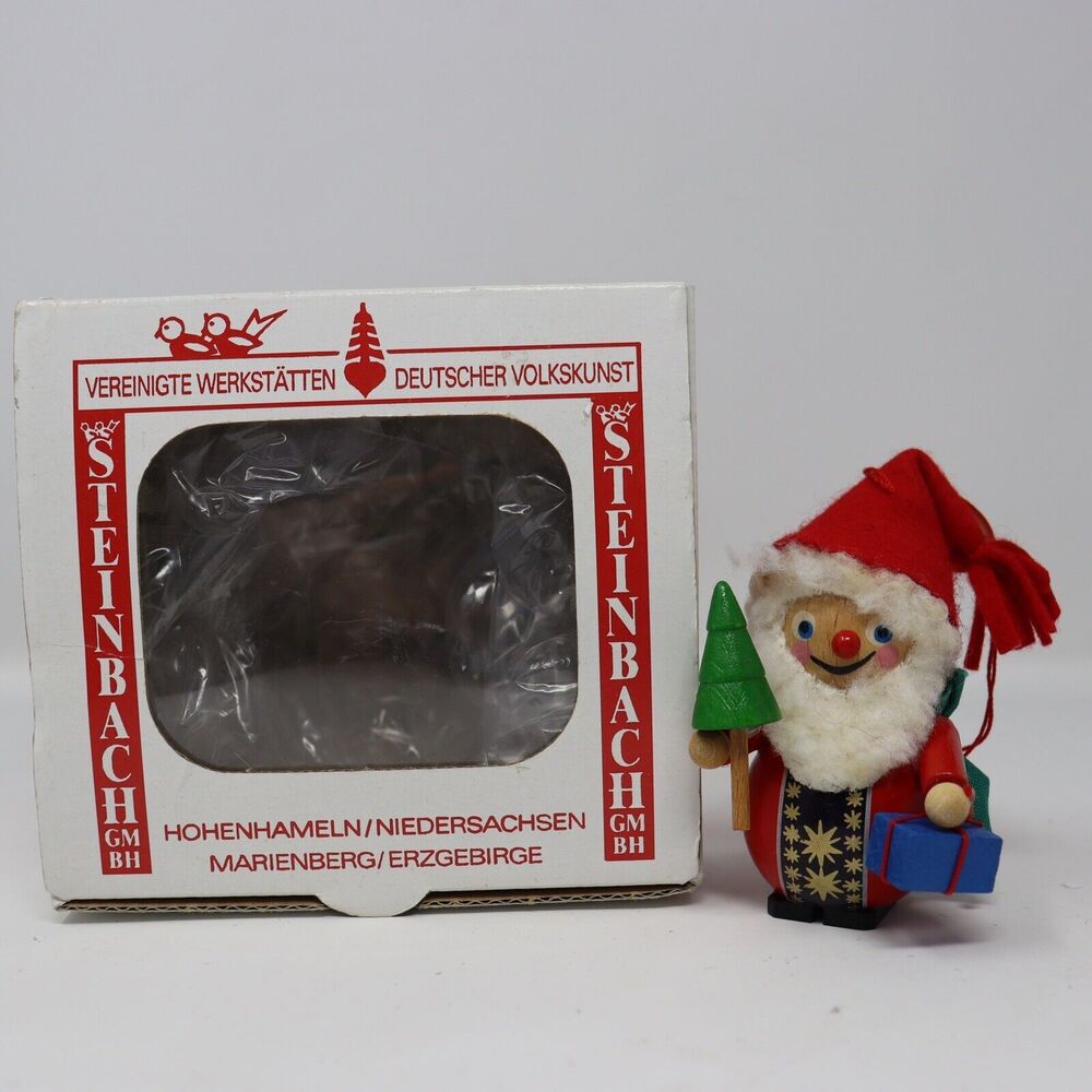 Wood Wooden Steinbach Santa Christmas Ornament